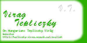 virag tepliczky business card